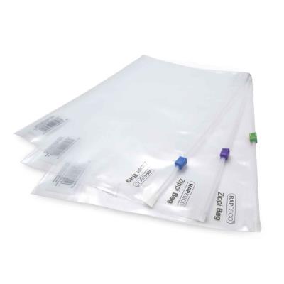 Pqt De 25 Chemises À Zip En Plastique Couleurs Vives Transparentes A4+