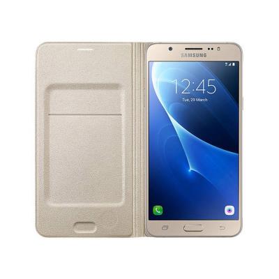 Etui Samsung Flip Wallet EF-WJ710 pour Samsung Galaxy J7 2016 Or