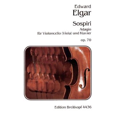 Partitions classique EDITION BREITKOPF ELGAR EDWARD - SOSPIRI OP. 70 - CELLO, PIANO Violoncelle