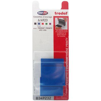 Trodat - Cassette Ref 6/4923 Encre Bleu - Blister De 3