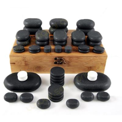 Pierres chaudes 50 pierres de massage en basalte