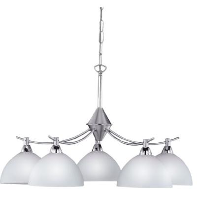 HONSEL 19425 LAMPE SUSPENSION NICKEL MATCHROMÉ VERRE D'ALBÂTRE