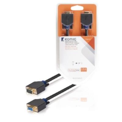 Rallonge de câble vga, vga mâle vers femelle, 2m, gris könig