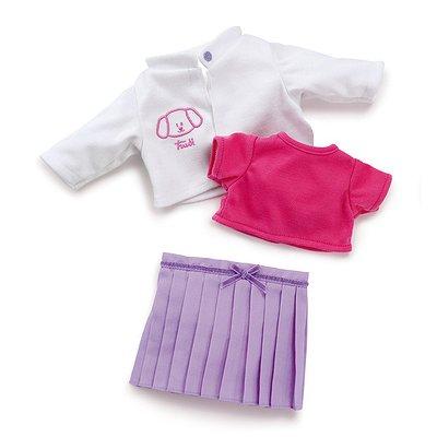 Vêtements pour poupée de 36 cm - Baby Trudimia : Complet jupe lilas