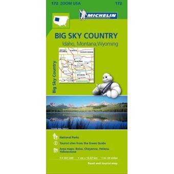 Mapa Michelin Zoom 172 - USA Big Sky Country: Idaho, Montana, Wyoming