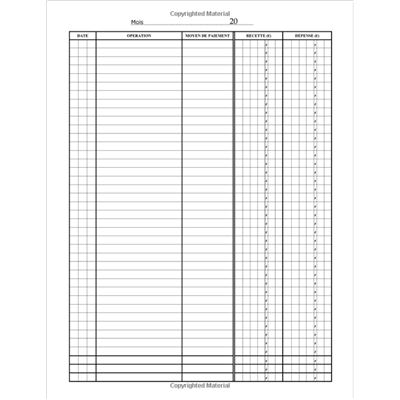 Cahier recettes / dépenses 210x297mm - RETIF