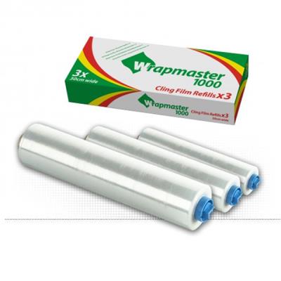 3 rouleaux de film alimentaire Wrap RECHARGE PVC