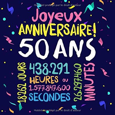Joyeux Anniversaire 50 Ans Livre D Or Pour Le 50eme Anniversaire 50 Ans Decoration Cadeau D Anniversaire Pour Homme Ou Femme Pages Format Nlfbp Editions Broche Nlfbp Editions Achat Livre Fnac