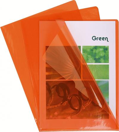 Pochette Exacompta - Etui De 100 Pochettes à Coins A4 Pvc Lisse Orange
