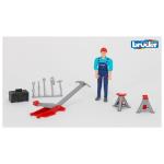 0€05 sur BRUDER - Figurine ouvrier avec accessoires de chantier - 10,7 cm -  Figurine de collection - Achat & prix