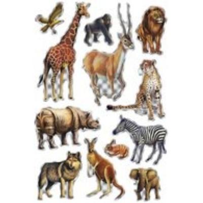 Herma sticker magic tiere afrikas, prismaticfolie 3649