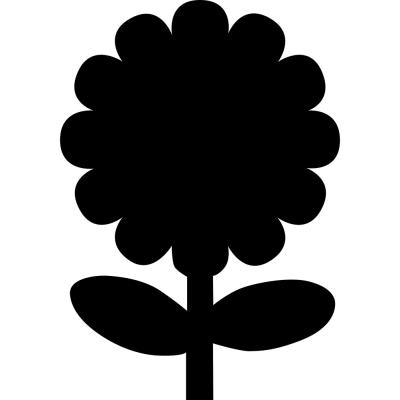 Silhouette fleur ardoise - Feutre-craie inclus et kit velcro pour accrochage mural - 30x50cm