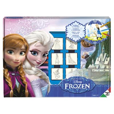 Disney - La Reine des Neiges - Set Créatif - Tampons, Feutres, Carnet à Dessin, Règle