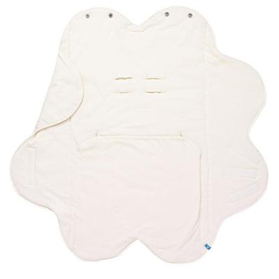 Wallaboo - Couverture Enveloppante Fleur D'Été - Crème