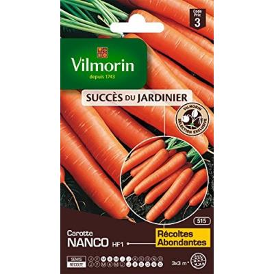 Vilmorin 3188143 Pack De Graines Carotte Nanco Hf1 Création