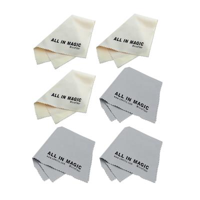 Lot de 6 - L'Originale All In Magic®, Chiffon MicroFibre de nettoyage Haut de Gamme, 3 Sable + 3 Grises, 15cm x 18cm
