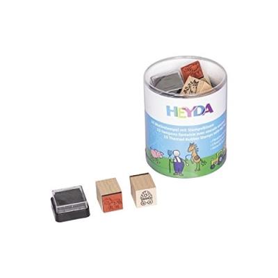 Set 15 tampons et 1 encreur ferme+cheval heyda 204888488