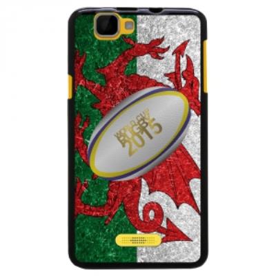 Coque Souple en gel pour Wiko Rainbow avec impression ballon de rugby et drapeau du Pays de Galles
