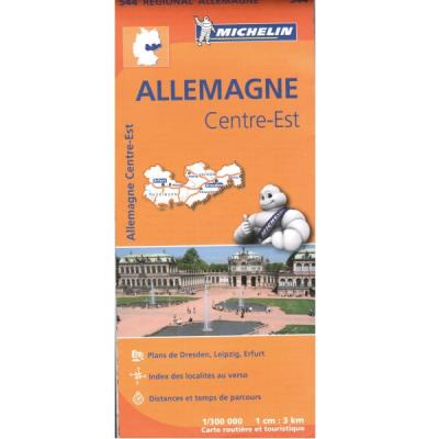 Carte routière et touristique Régional Allemagne Centre-Est