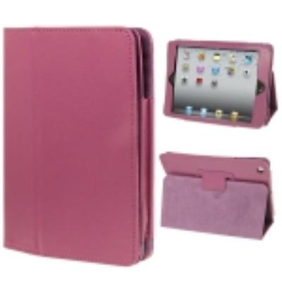 Ipad Mini / Ipad Mini 2 Retina : Coque Housse de Protection en Cuir (PU) Violet  Texture Litchi