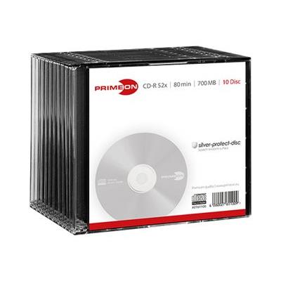 Primeon silver-protect-disc - CD-R x 10 - 700 MB - opslagmedia