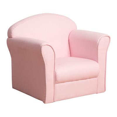 Mini fauteuil enfant rose en tissu et coton