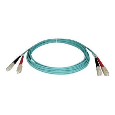 Tripp Lite 5M 10Gb Duplex Multimode 50/125 OM3 LSZH Fiber Optic Patch Cable SC/SC Aqua 16' 16ft 5 Meter - verbindingskabel - 5 m - aqua-blauw