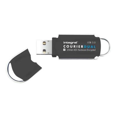 Integral Courier Dual FIPS 197 Encrypted USB 3.0 - USB-flashstation - 8 GB