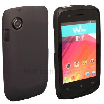 Housse etui coque rigide pour Wiko Ozzy + film ecran - NOIR RIGIDE - htdmobiles