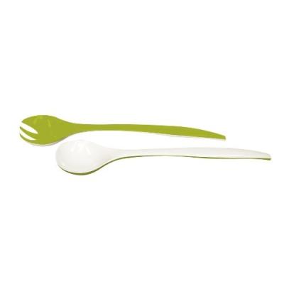 ZAK DESIGNS 1283-0420 DUO COUVERTS À SALADE 29 CM VERT/BLANC