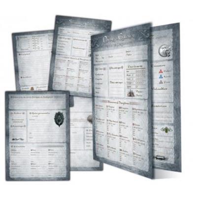 Agate Games - Les Ombres D'Esteren - 10 Feuilles De Personnage