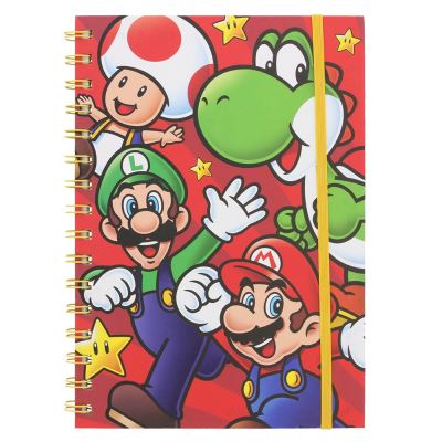 Super Mario Carnet de note A5 à spirales Run rouge