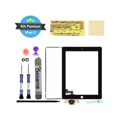 Kit premium réparation vitre tactile ipad 2 - noir