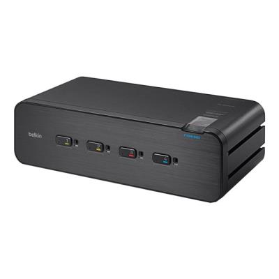 Belkin Advanced Secure Quad-Head KVM Switch - KVM / audioschakelaar - 4 poorten - desktop