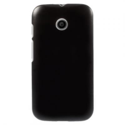 Coque rigide Coloris Noir pour Motorola Moto-E aspect mat toucher rubber gomme