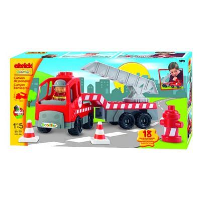 Ecoiffier - Briques de construction - Abrick : Camion de pompiers grande échelle