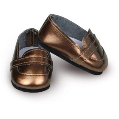 PETITCOLLIN - 603903 - POUPÉE - MOCASSINS COLORIS CAFÉ - TAILLE 39 / 40 CM