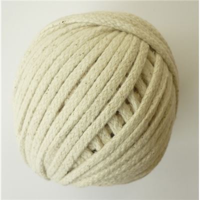 Bobine De Fil à Tisser En Coton Tressé 2mm, 100g, Couleur Blanc Crème, Graine Créative France
