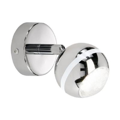 Trio Leuchten 828210106 Spot À Led En Plastique 1 Ampoule Led 4,2 W Chromé Ø 8 Cm