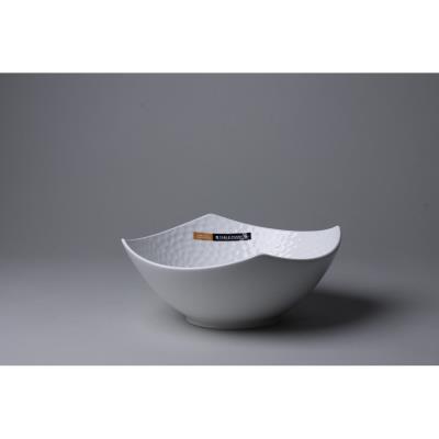 Bastide Diffusion - Dune - Saladier carré en porcelaine blanche 23,5cm