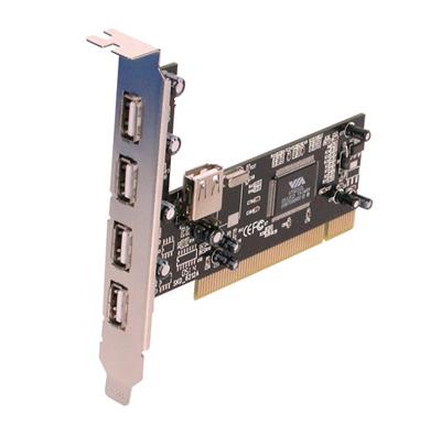 ADVANCE - Carte PCI - 5 ports USB 2.0 : 4 ports Externes + 1 port Interne, pour PC sous windows 7 / Vista / XP / Me / 98SE