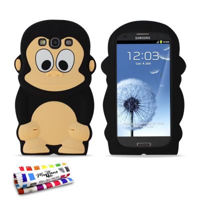 Coque souple Noir , Le Singe, ORIGINALE de MUZZANO pour SAMSUNG I9300