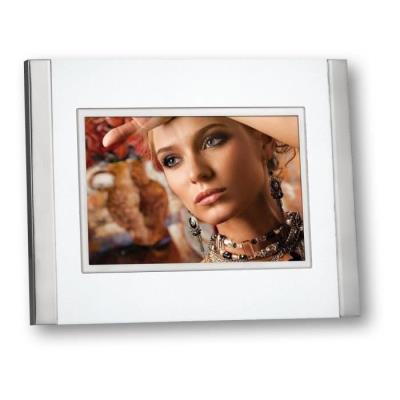 VIENNES Cadre photo métal 10x15 blanc et argent