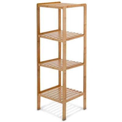 Relaxdays 10013497 étagère en bambou pour salle de bain 4 niveaux 33 x 33 x 110 cm