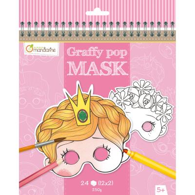 Carnet Graffy Pop Mask : Fille Avenue Mandarine