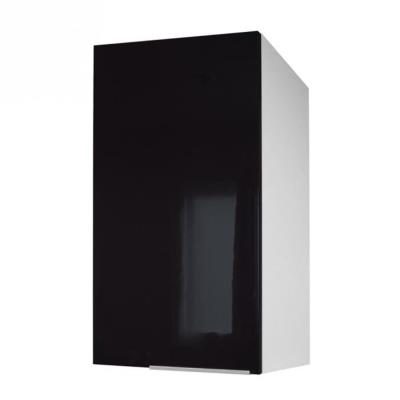 Caisson Porte Haut 40 Cm Noir Haute Brillance