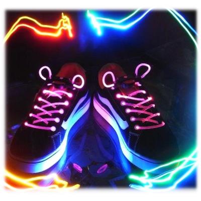 Paire de lacets originaux à LED lumineux orange