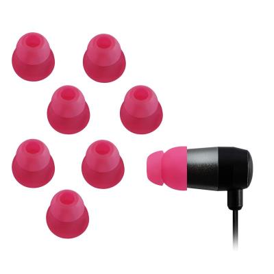 Xcessor Dual Flange Écouteurs Coniques de Remplacement En Silicone 4 Paires. MOYENNE. Rose Foncé