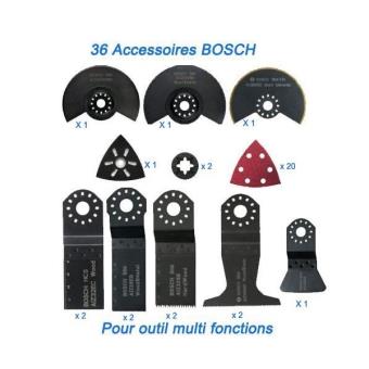 Bosch Accessories 2608662013 ACZ100BB, ACZ85EIB, ACZ100SWB,  Set outils  multifonction 34 pièces 1 set - Kits d'accessoires pour outillage  électroportatif - Achat & prix