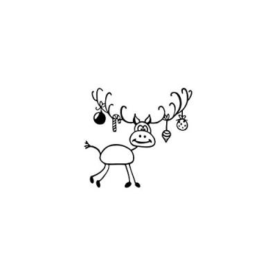 Tampon bois renne rudolf - 6,5 x 6 cm de knorr prandell 1801401